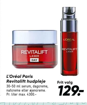 Bilka L'oréal paris revitalift hudpleje tilbud