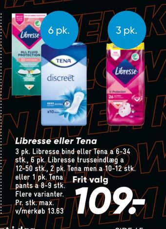 Bilka Libresse eller tena tilbud