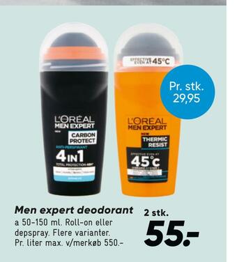 Bilka Men expert deodorant tilbud