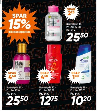 Spar 15% på rejsestørrelser