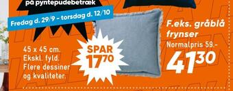 Bilka Gråblå frynser tilbud