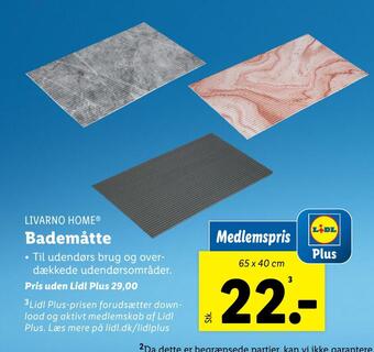 Lidl Bademåtte tilbud