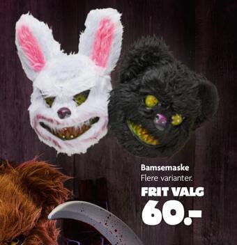 Fætter BR Bamsemaske tilbud