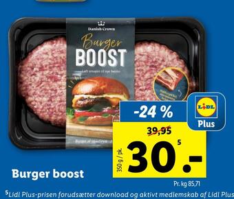 Lidl Burger boost tilbud