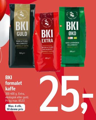 Føtex Bki formalet kaffe tilbud