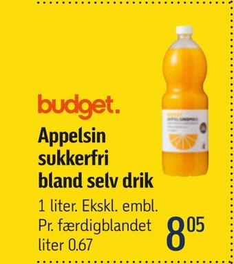 Appelsin sukkerfri bland selv drik