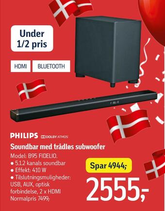 Føtex Soundbar med trådløs subwoofer tilbud
