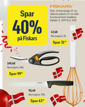 Spar 40% på fiskars