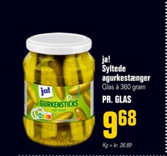 Ja! agurker syltet