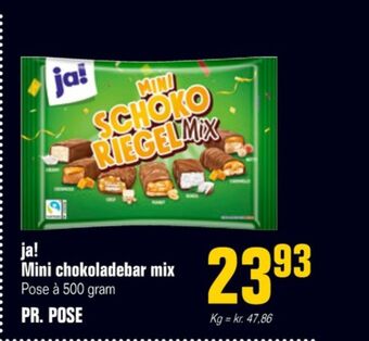 Otto Duborg Ja! chokoladebar mini schoko riegel mix tilbud
