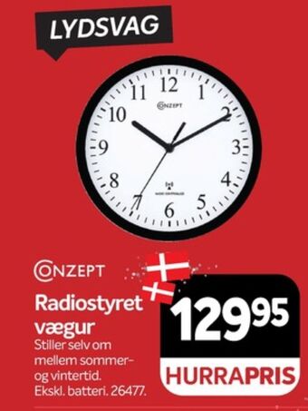 Din Isenkræmmer Conzept vægur tilbud