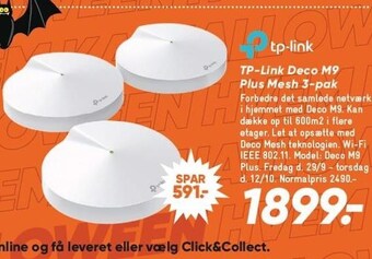 Bilka Tp-link deco m9 plus mesh 3-pak tilbud