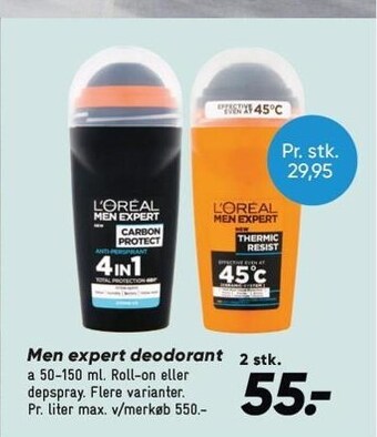Men expert deodorant - 2 stk