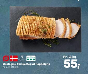 Kvickly Økologisk flæskesteg af poppelgris tilbud