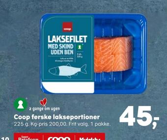 Kvickly Coop ferske lakseportioner tilbud