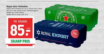 SPAR Royal eller heineken tilbud