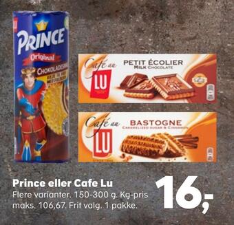 Kvickly Prince eller cafe lu tilbud