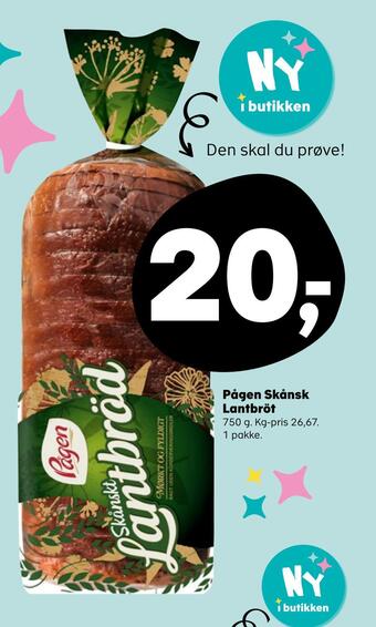 Kvickly Pågen skånsk lantbröt tilbud