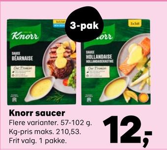 Kvickly Knorr saucer tilbud