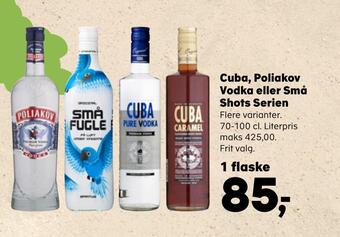 Cuba, poliakov vodka eller små shots serien