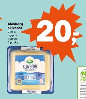 Kvickly Klovborg skiveost tilbud