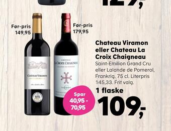 Kvickly Chateau viramon eller chateau la croix chaigneau tilbud