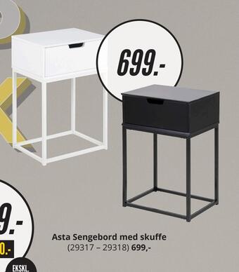 My Home Asta sengebord med skuffe tilbud