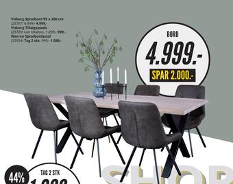 My Home Visborg spisebord 95 x 200 cm tilbud