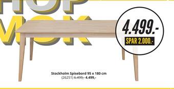 My Home Stockholm spisebord 95 x 180 cm tilbud