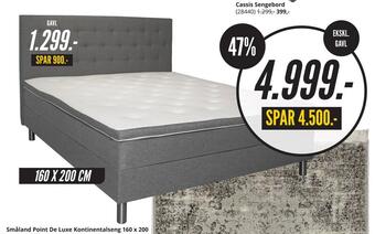My Home Småland point de luxe kontinentalseng 160 x 200 tilbud
