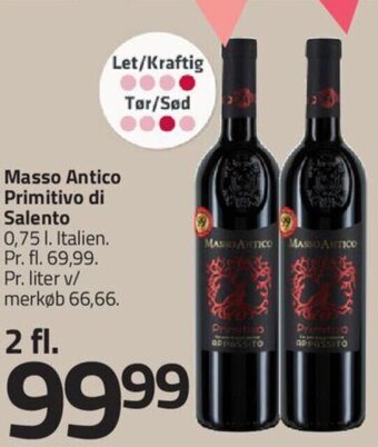 Fleggaard Masso Antico Primitivo di Salento 0,75 l. Italien tilbud