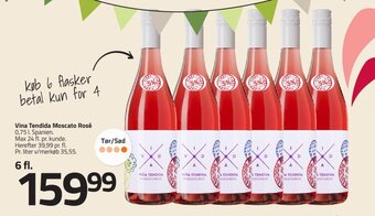 Fleggaard Vina Tendida Moscato Rosé 0,75 l. Spanien tilbud