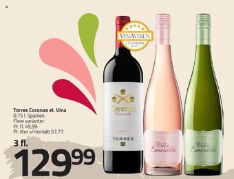 Torres Coronas el. Vina 0,75 l. Spanien