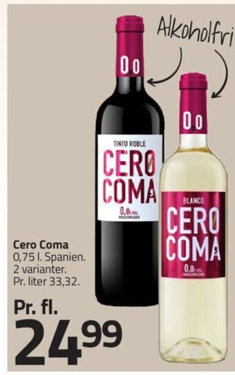 Fleggaard Cero Coma 0,75 l. Spanien. tilbud