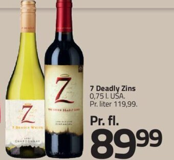 7 Deadly Zins 0,75 I. USA