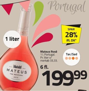 Fleggaard Mateus Rosé 1L. Portugal tilbud