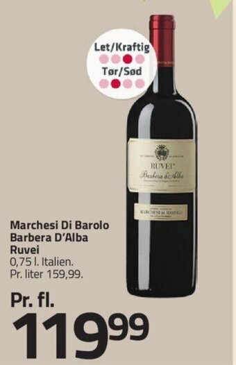 Fleggaard Marchesi Di Barolo Barbera D'Alba Ruvei tilbud