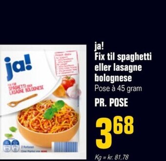 Poetzsch Padborg ja! Fix til spaghetti eller lasagne bolognese tilbud