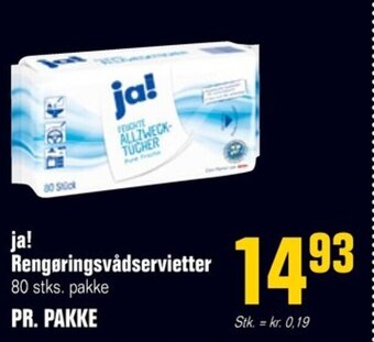 ja! Rengøringsvådservietter