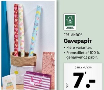 Lidl CRELANDOⓇ Gavepapir tilbud