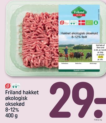 REMA 1000 Friland hakket økologisk oksekød 8-12% tilbud