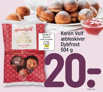 REMA 1000 Karen Volf æbleskiver Dybfrost 504 g tilbud