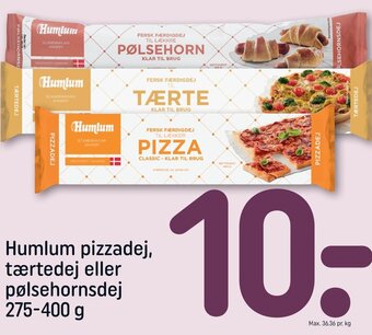 REMA 1000 Humlum pizzadej, tærtedej eller pølsehornsdej 275-400 g tilbud