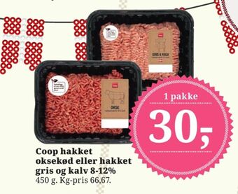 Dagli'Brugsen Coop hakket oksekød 8-12% tilbud