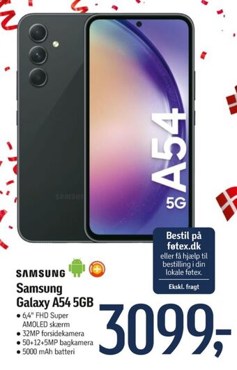 Føtex Galaxy a54 mobiltelefon tilbud