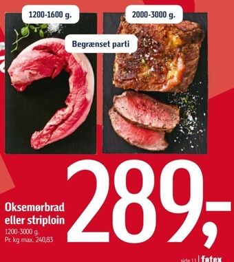 Føtex Ukendt oksemørbrad tilbud