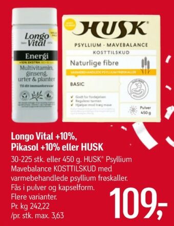 Føtex Longo vital kosttilskud tilbud