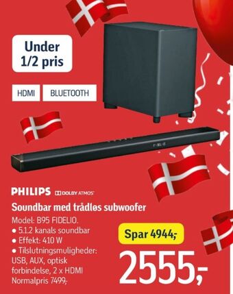 Føtex Philips soundbar tilbud