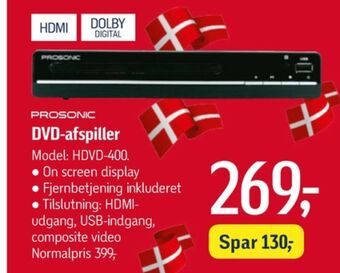 Føtex Prosonic dvd-afspiller tilbud
