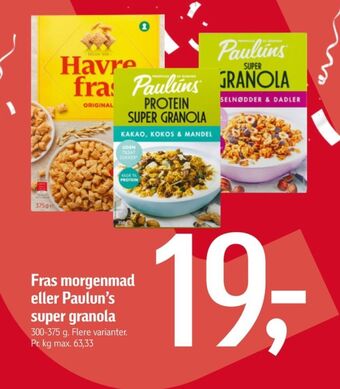 Føtex Havrefras morgenmadsprodukt tilbud